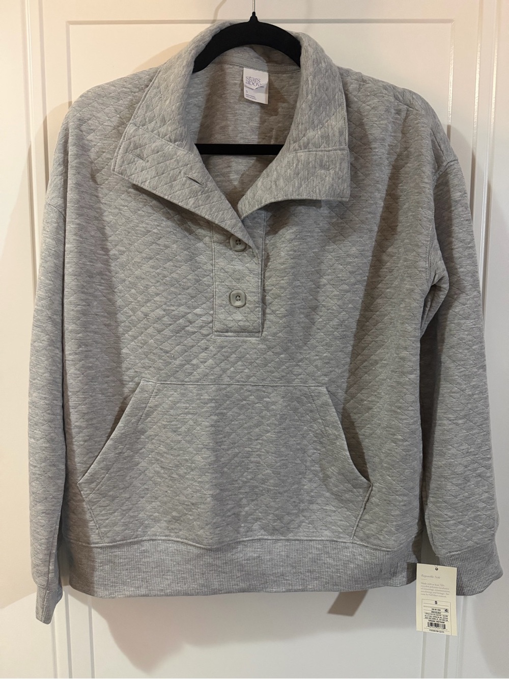 Stars Above Gray Heather Sweater with matching shorts outfit in size s NWT